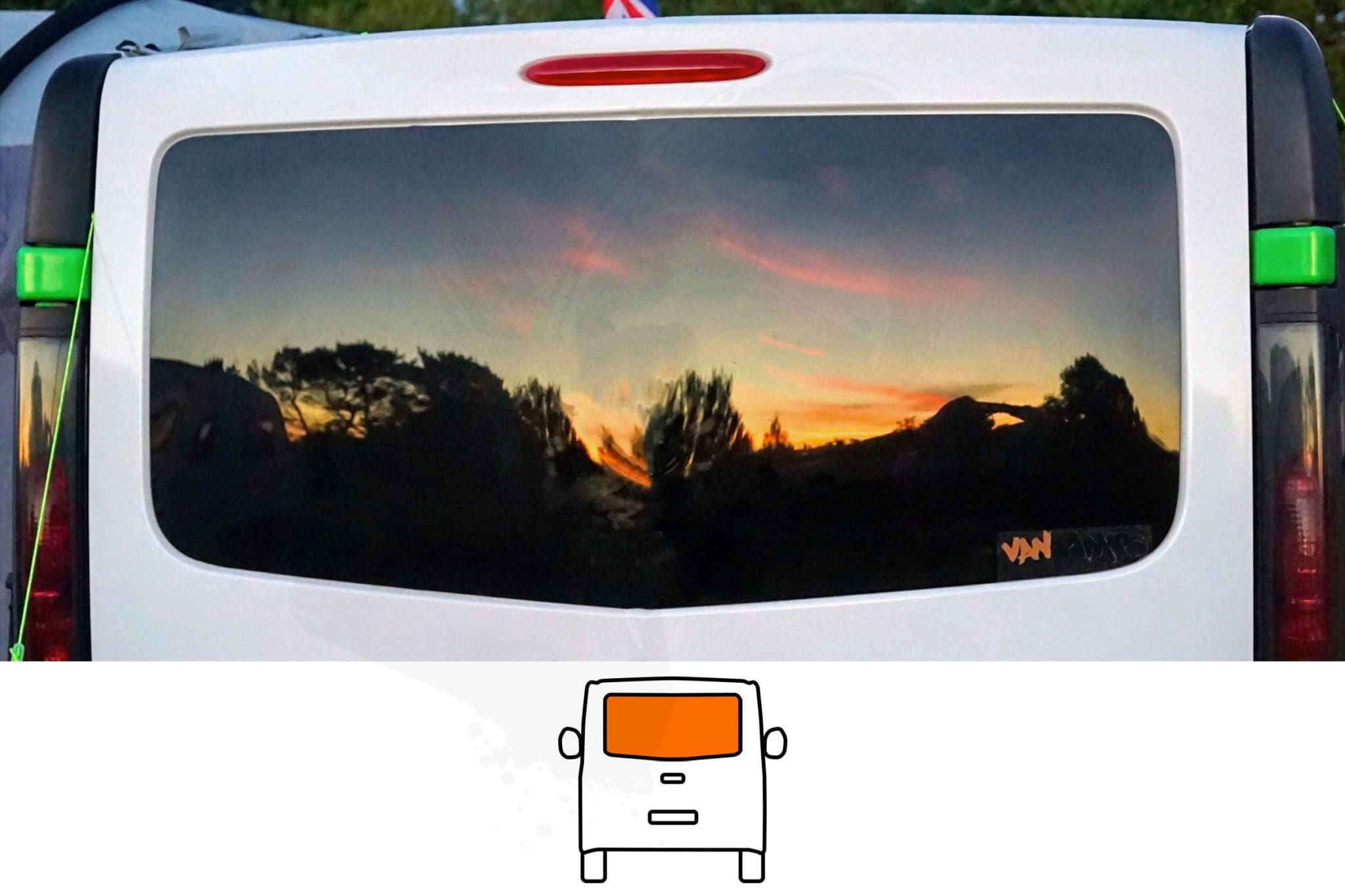 For Vauxhall Vivaro Premium 1 x Tailgate Window Curtains Van-X main image 0