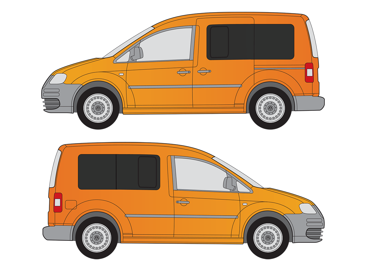 vw caddy side window conversion